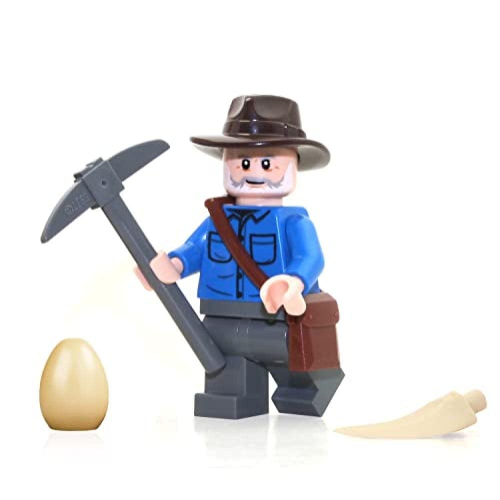 LEGO Jurassic World Dominion - Dr. Alan Grant Minifigura (com bolsa, picareta, ovo de dinossauro e dente T-Rex) 76949