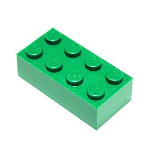 LEGO Peças Verdes: 2x4 Tijolo x50 (verde escuro)