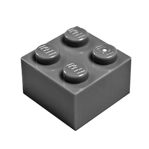 Peças e peças LEGO: cinza escuro (cinza pedra escura) 2x2 tijolo x20