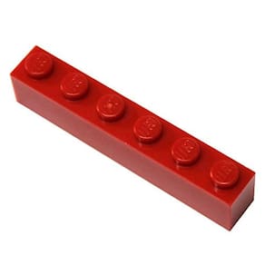 Peças e peças LEGO: Vermelho (vermelho brilhante) 1x6 Brick x50