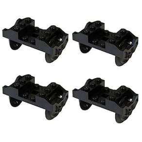 Peças e peças LEGO: Rodas de trem pretas para trens RC x4