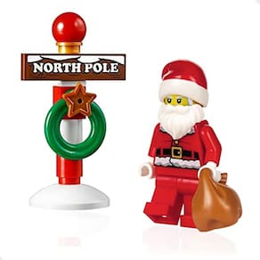 Minifigura LEGO Holiday - Papai Noel (com suporte para pólo norte) 10245