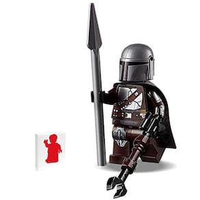 Minifigura LEGO Star Wars The Mandalorian (Din Djarin/Mando) - com armadura Beskar prateada e capa