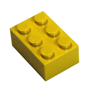 LEGO Partes e Peças: Amarelo (Amarelo Brilhante) 2x3 Tijolo x2