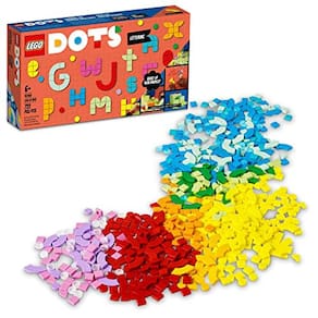 LEGO DOTS Lots of DOTS - Kit de artesanato DIY com letras 41950; alfabeto divertido para inspirar atividades criativas para crianças a partir de 6 ano