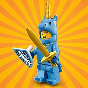 Minifigura de festa colecionável LEGO Series 18 - Unicorn Knight Guy (71021)
