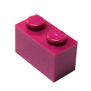 LEGO Partes e Peças: Magenta (Violeta Avermelhado Brilhante) 1x2