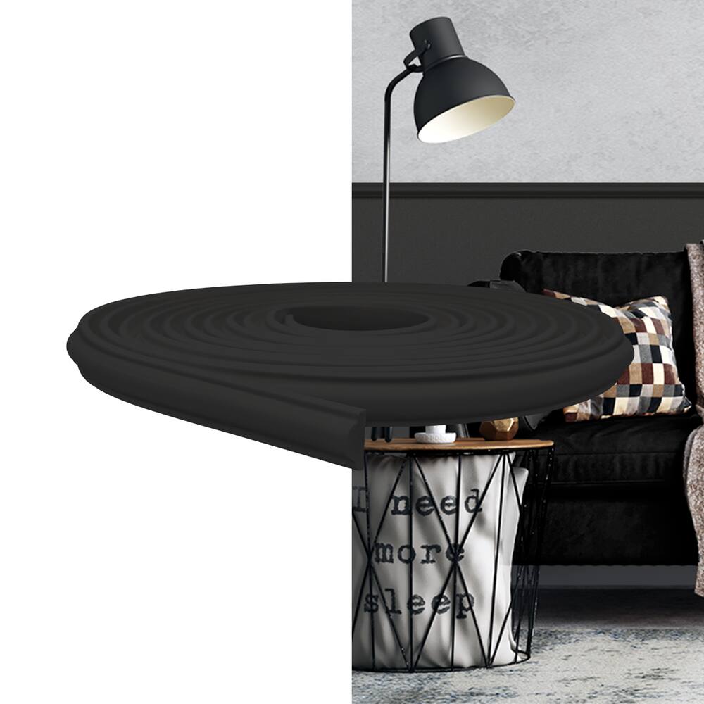 Rodameio Boiserie EVA Autocolante 2,3cm Preto 10 Metros MeuRodapé