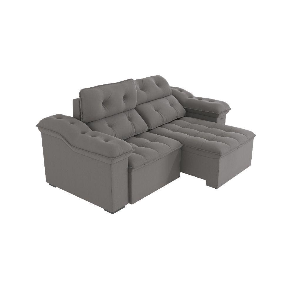 Sofá 3 Lugares Kappesberg Sierra Estofados Estar A050/Titânio SE