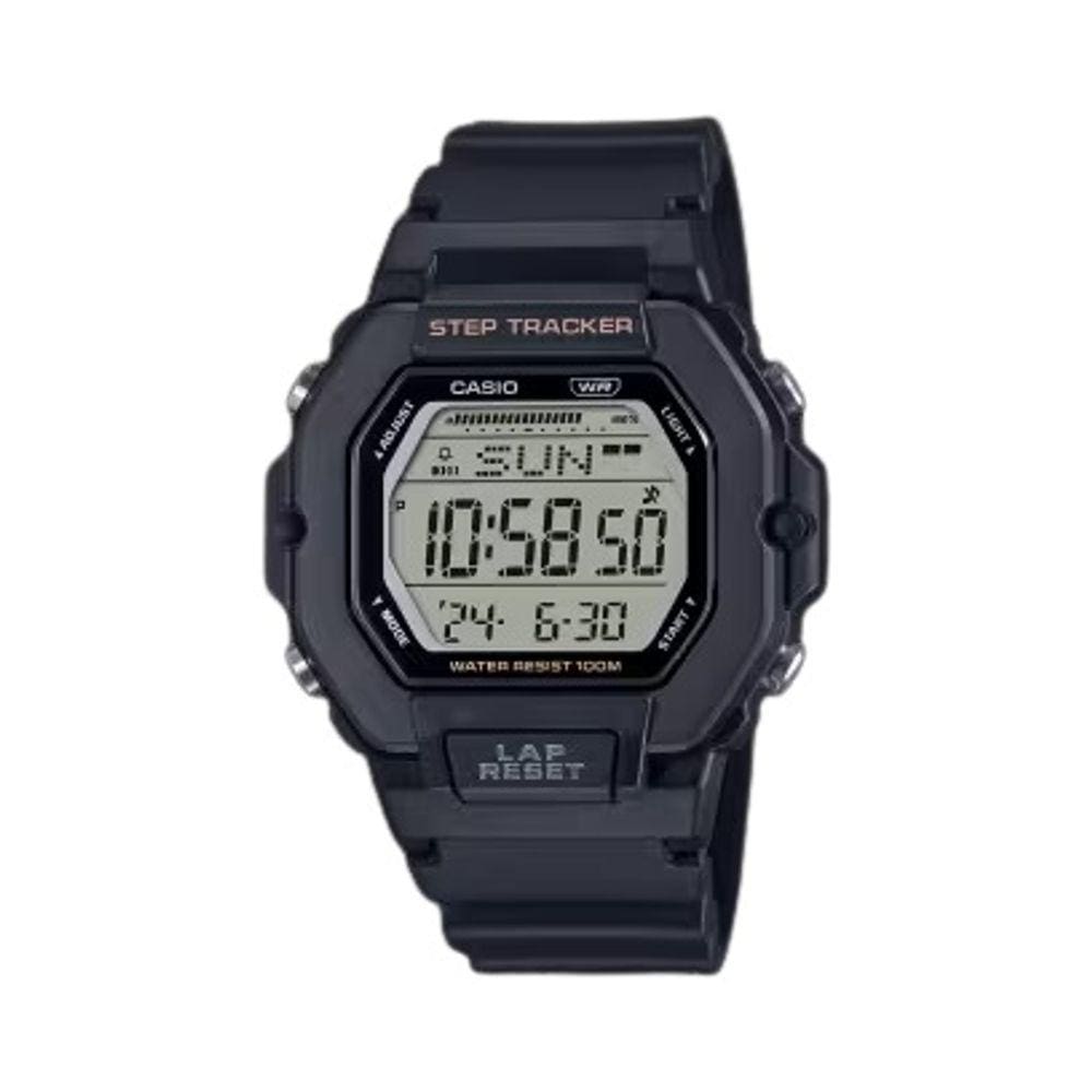 Relógio de Pulso Casio Esportivo Cronógrafo Prova Dágua 100 Metros Quartz Feminino Digital Preto 2200H-1AVDF