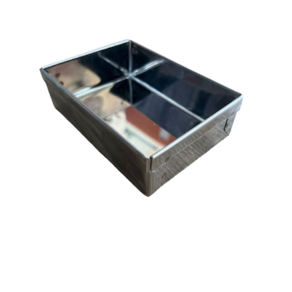 Mini Forminha Retangular Para Bolo 10 X 7 X 3 Cm Em Inox