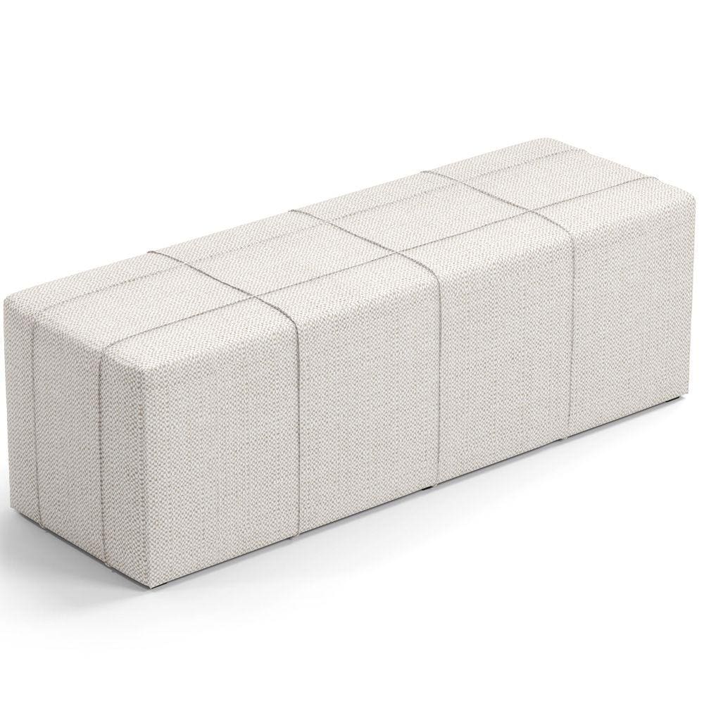 Puff Decorativo Living Sala de Estar 160 cm Roma W01 Linho Champagne -Lyam