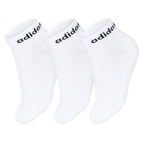 Meia Adidas Linear Ankle Cushioned 41 ao 43 - Pack com 03 Pares Branco
