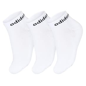 Meia Adidas Linear Ankle Cushioned 38 ao 40 - Pack com 03 Pares Branco