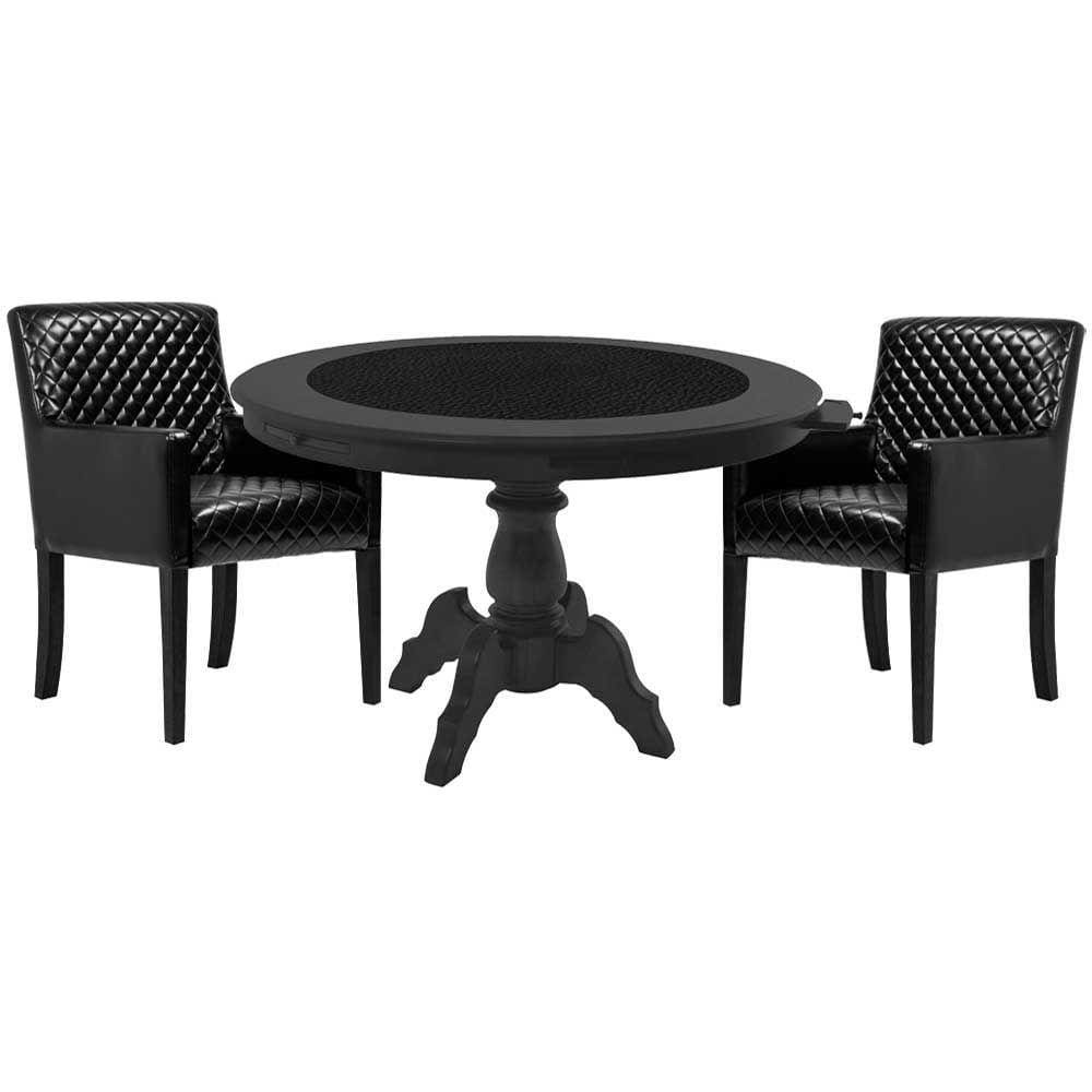 Mesa de Jogos Carteado Redonda com 2 Cadeiras