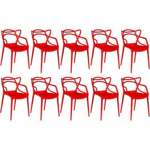 Kit 10 Cadeiras Allegra - Vermelho