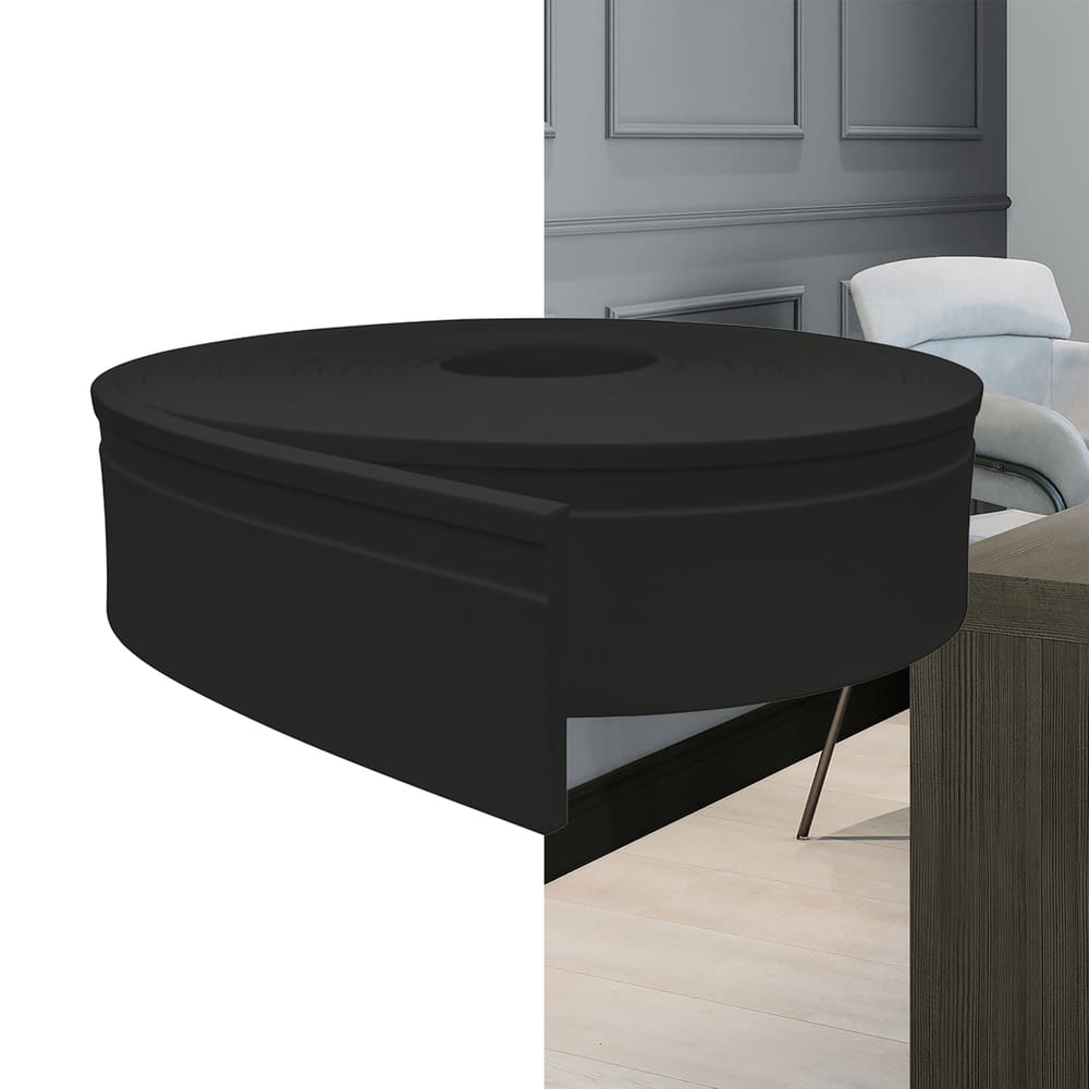 Rodapé EVA Autocolante 10cm Rp16 Preto 10 Metros MeuRodapé