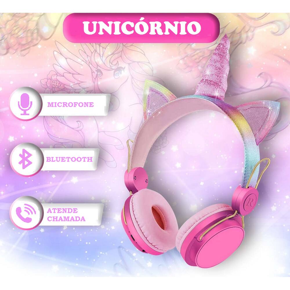 Fone Ouvido Headphone Orelha De Gato C/glitter