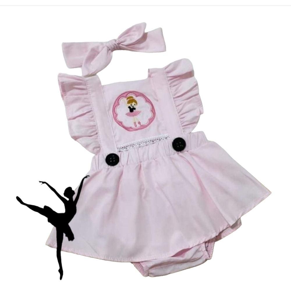 Romper Luxo Bordado Bailarina