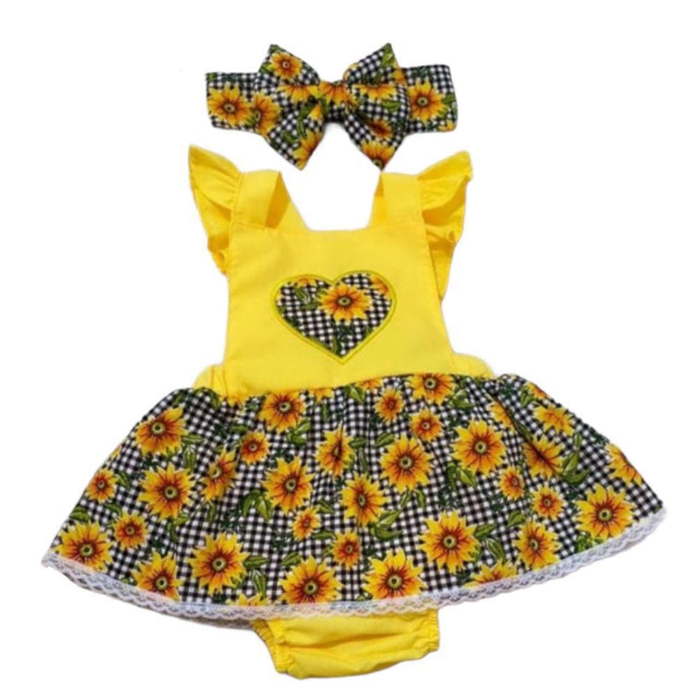 Romper Luxo Girassol