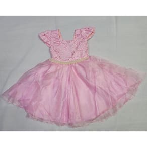 Vestido Luxo Rendado Festa Rosa