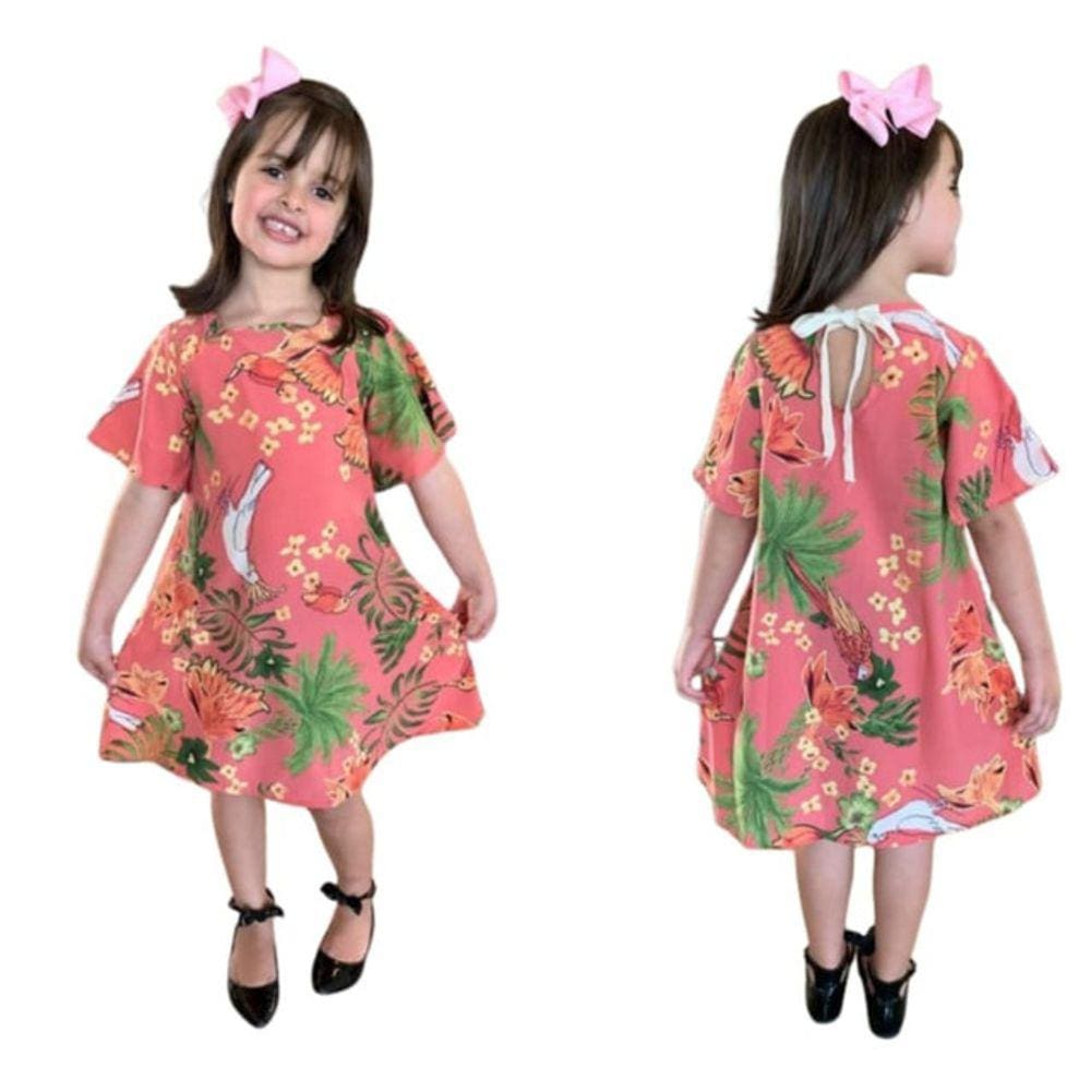 Vestido beija flor rosa