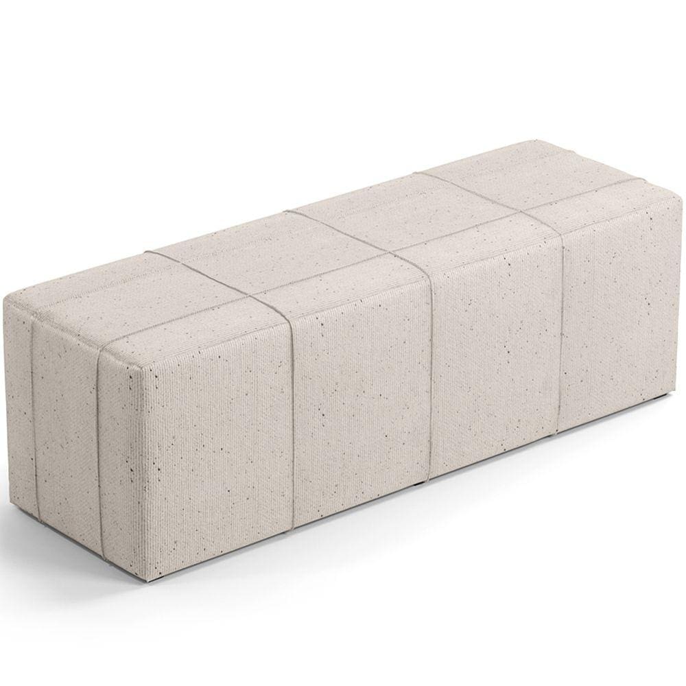 Puff Decorativo Living Sala de Estar 195 cm Roma W01 Linho Cru -Lyam
