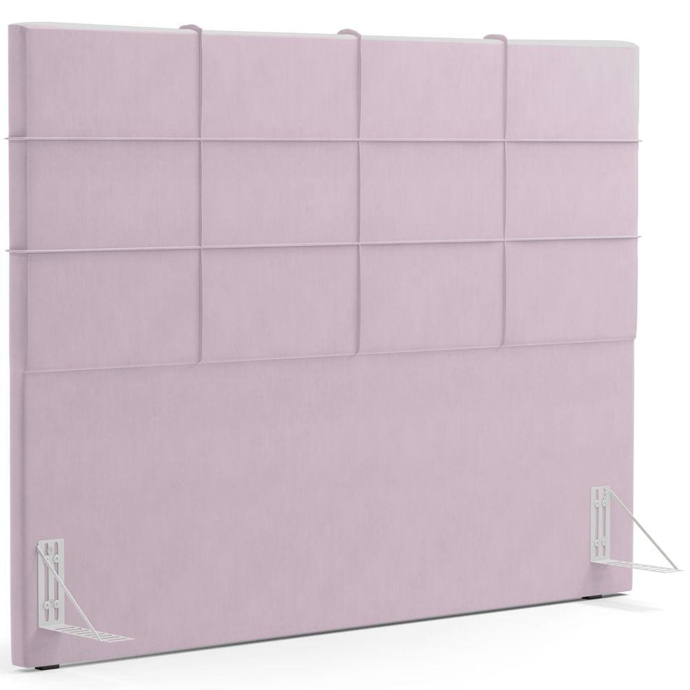 Cabeceira Cama Box Casal 140 cm Roma W01 Suede Rosê - Lyam