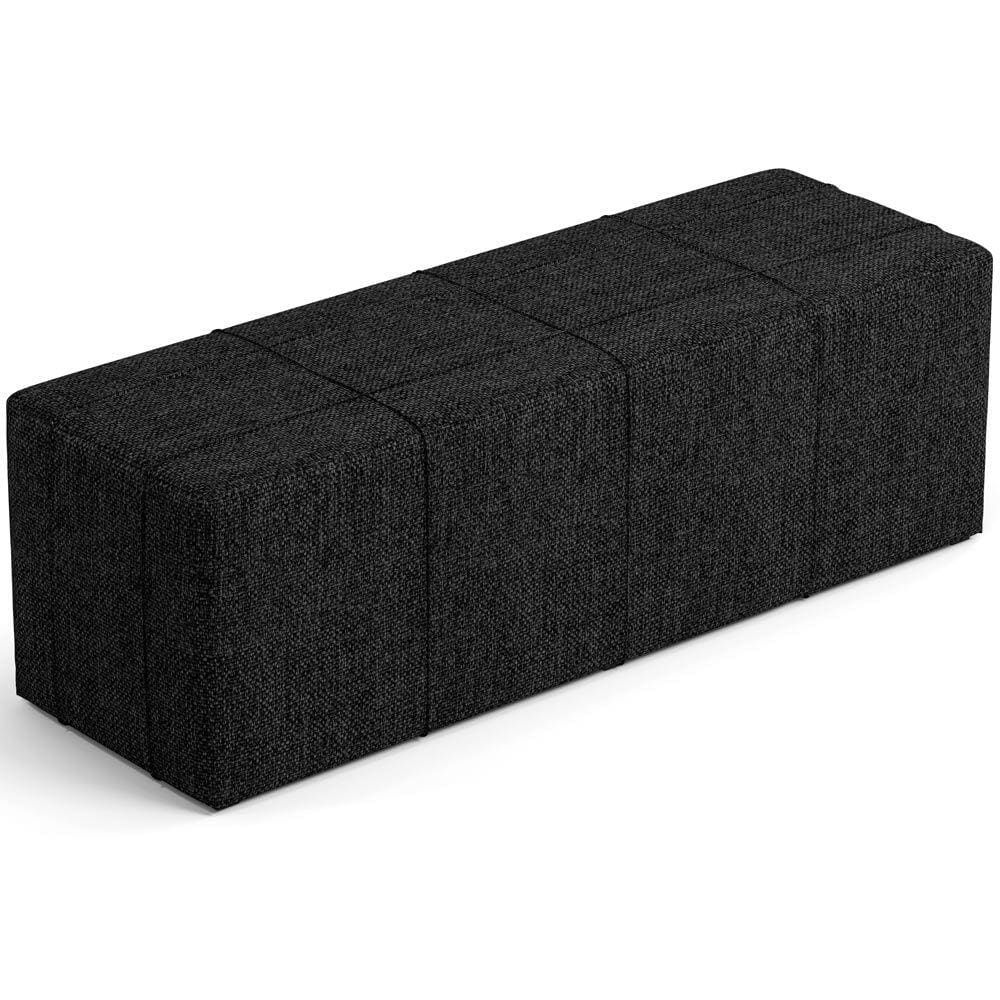 Puff Decorativo Living Sala de Estar 140 cm Roma W01 Linho Chumbo -Lyam