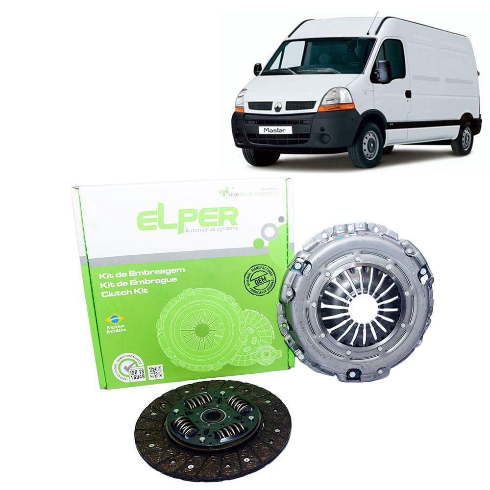 KIT EMBREAGEM 242mm 21EST RENAULT MASTER 2.8L TDI 2002 A 2007 CAMBIO PF1 - KIT PLATO E DISCO - DL