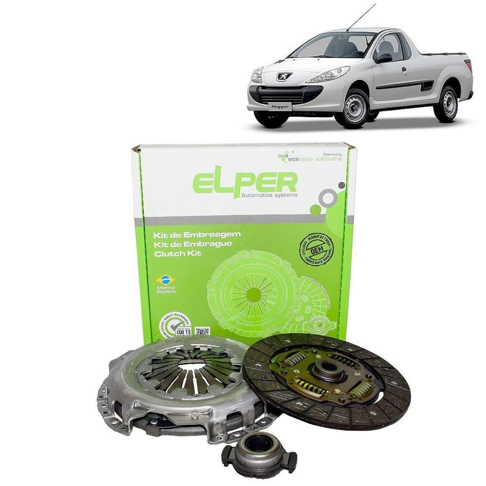 KIT EMBREAGEM 200mm 18EST PEUGEOT 206 1.6L 8V 1999.../306 1.6L 8V 1994... - COM CAMBIO BE3/5/HOGGAR 1.6 8V 2010...- DL