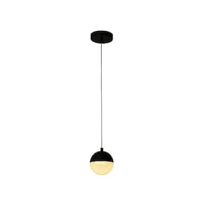 Pendente Media Luna 13.5cm 1X6W 3000K 300Lm Preto
