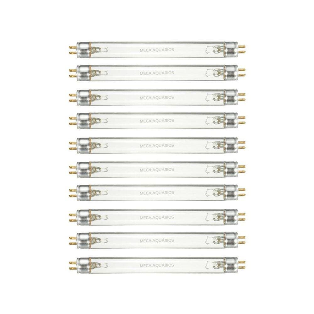 10 Lâmpada Uv 4W Germicida Ultravioleta T5 15Cm Fluorescente