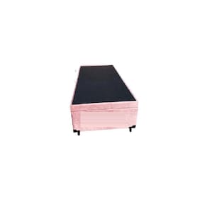 Cama Box Baú Solteirão King Blindado Suede Rosé 203X96X44 Cm