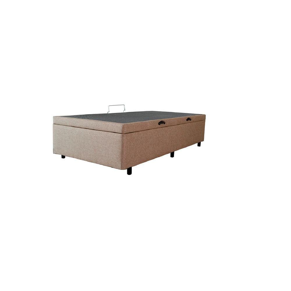 Cama Box Baú Solteirão King Linhão Bege (42x96x203)