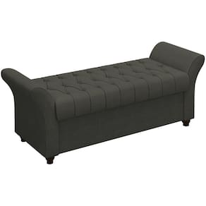 Recamier Calçadeira Bau 140 cm Pes MDF Ogeo Linho SL 74 Peer