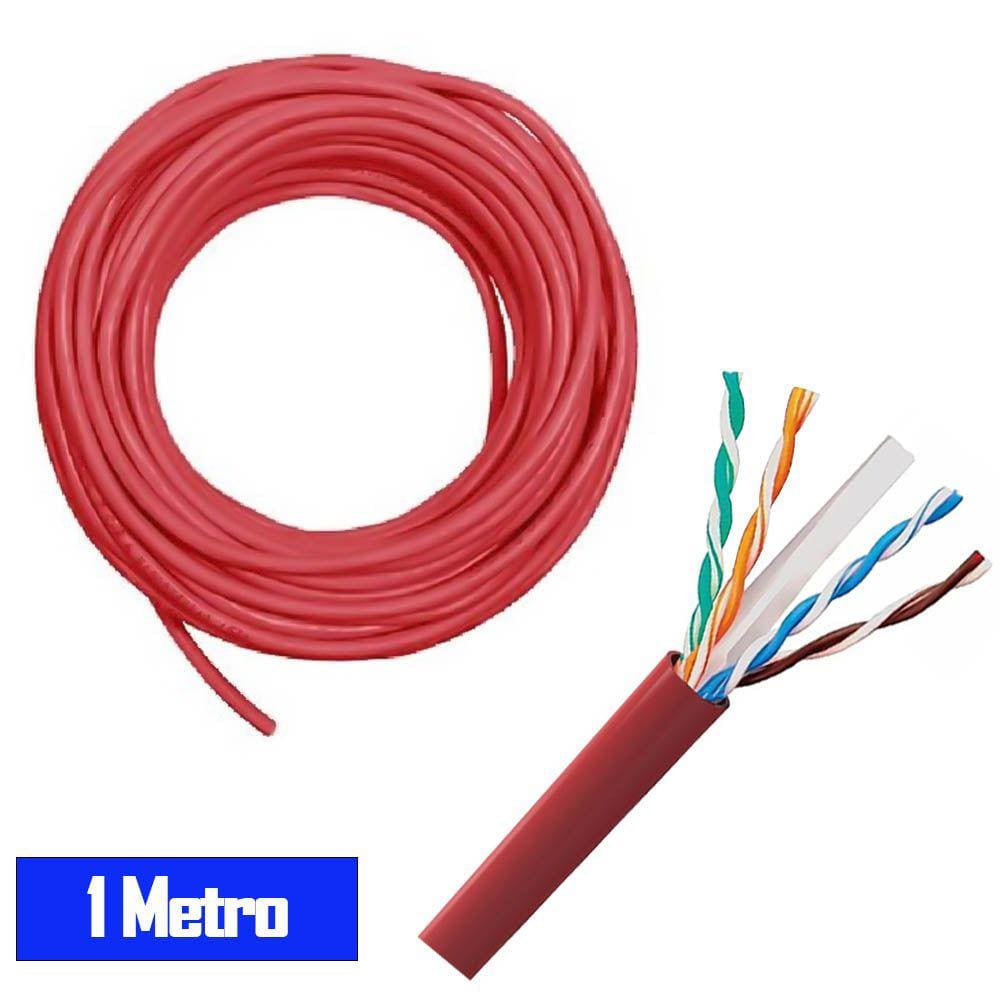 Metro de Cabo de Rede Soho Plus Furukawa CAT6 Categoria 6- 24AWGX4P ROHS 100% Cobre Vermelho