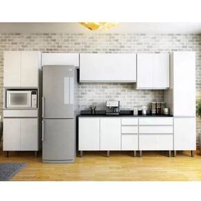 Cozinha Compacta 7 Peças 12 Portas 7 Gavetas Top Class Branco
