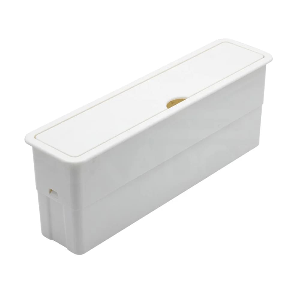 Caixa De Embutir Para Mesa Móveis Sem Tomada Virgem Slim Com Fundo Branco