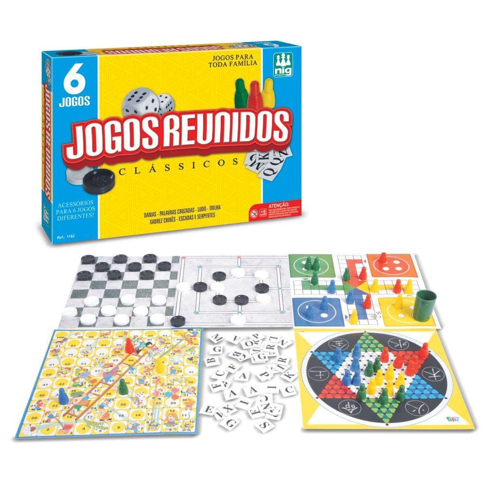 Comprar Jogo Xadrez/ludo/dama/trilha Junges Ref-718