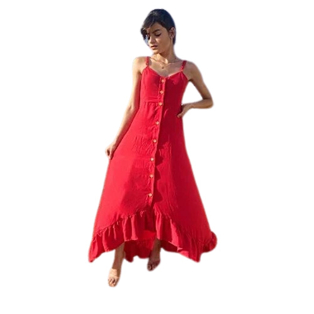 Vestido Longo Cereja