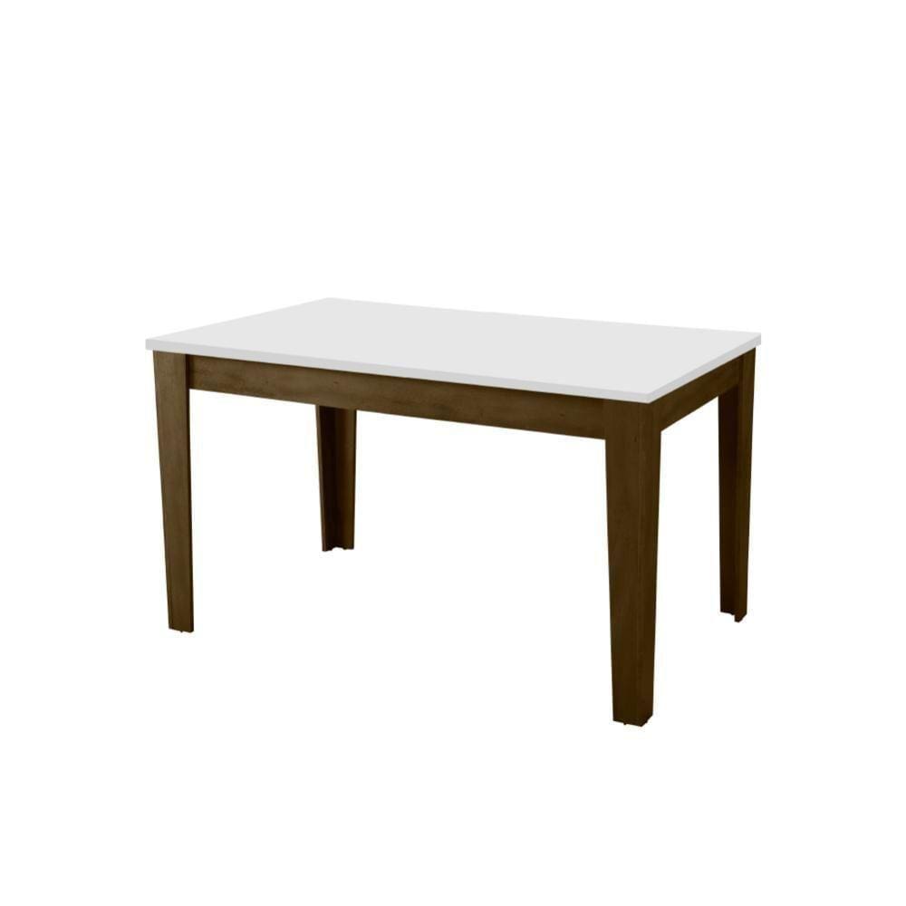 Mesa Miami 1,20M Cedro / Off White Castanho/Branco