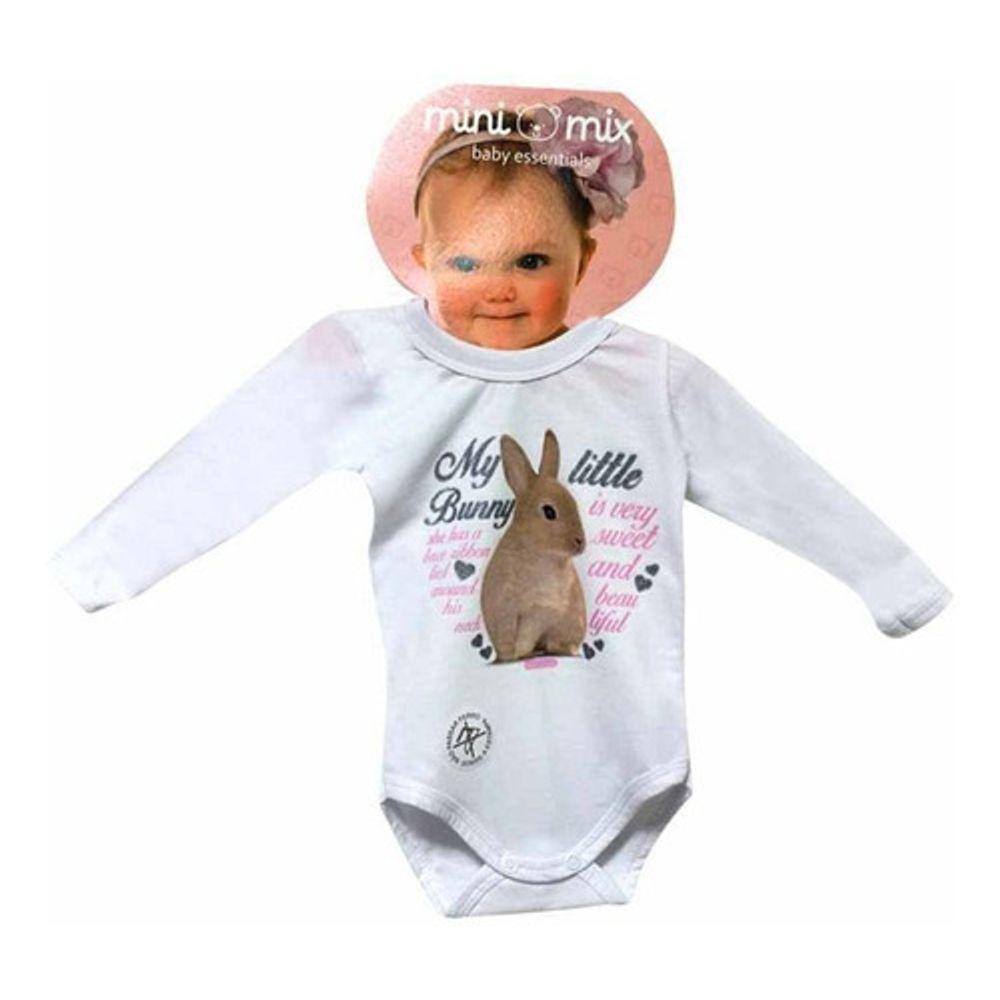 Body Manga Longa Mini Mix Coelho Gbaby - M