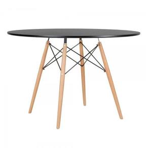 Mesa De Jantar Redonda Eames Eiffel 120 Cm Preto Preto