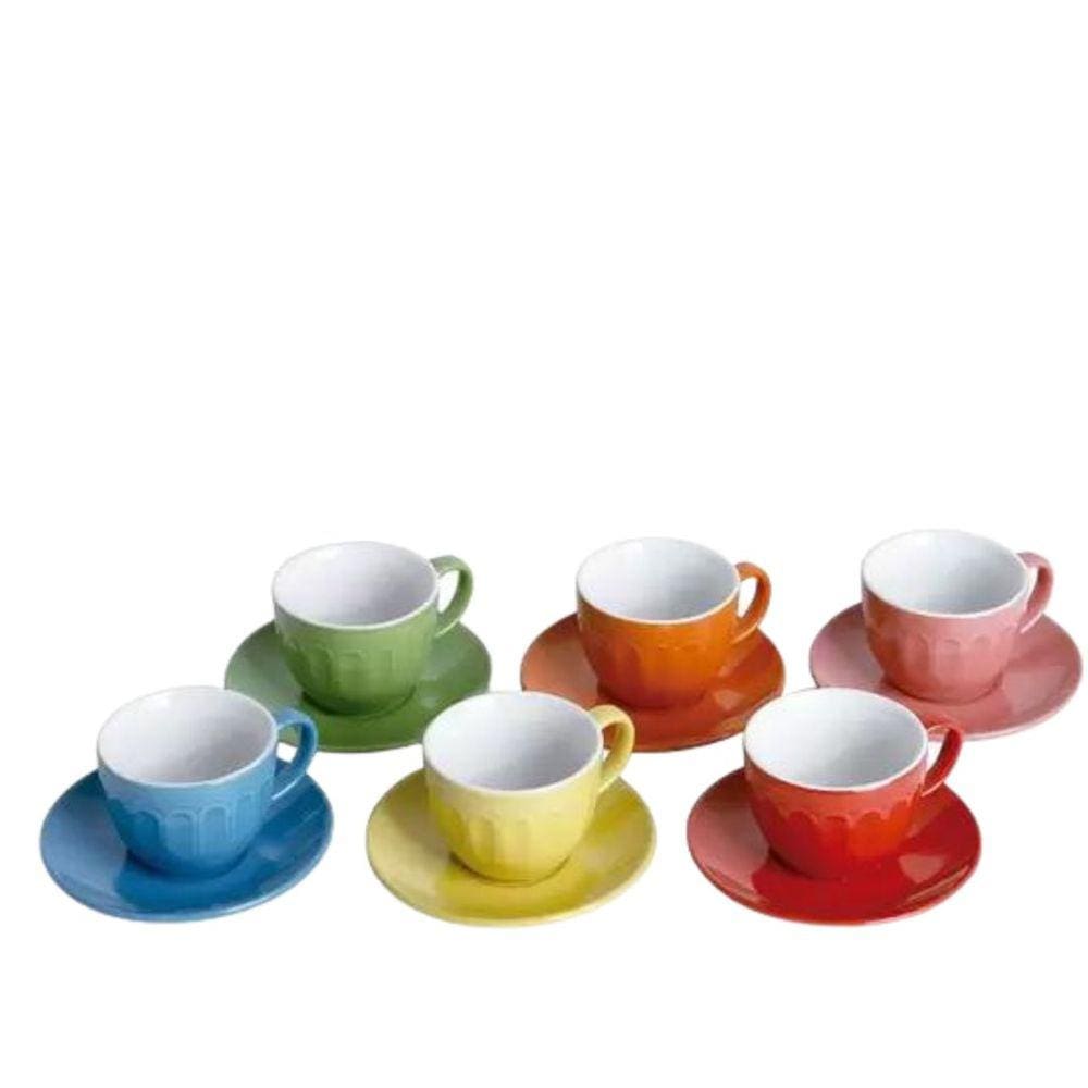 Jogo Xicaras para Chá Colors 210ml 6un Class