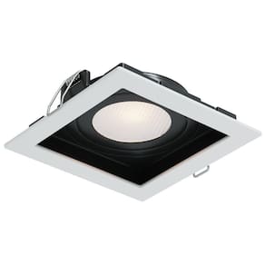 Embutido Quadrado Ar111 Gu10 Recuado Branco/preto