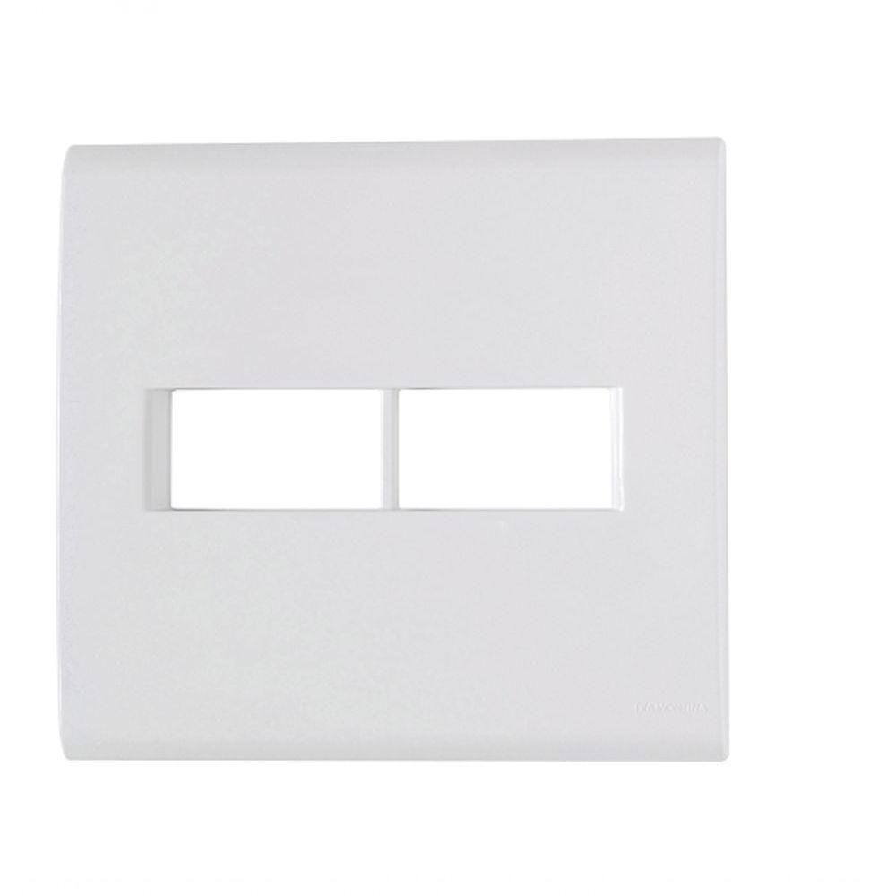 Placa 2 Postos 4x4 Tramontina Liz Branca 57106/023