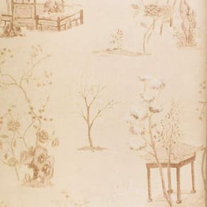 Papel de Parede Vinilico Book AmalfiRolo 53cmx10m Estampa Flor Dourado/Bege