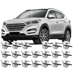 Kit 20 Grampos Presilhas Buchas Para Moldura Friso Porta New Tucson 2018 2019 2020 2021 2022 2023