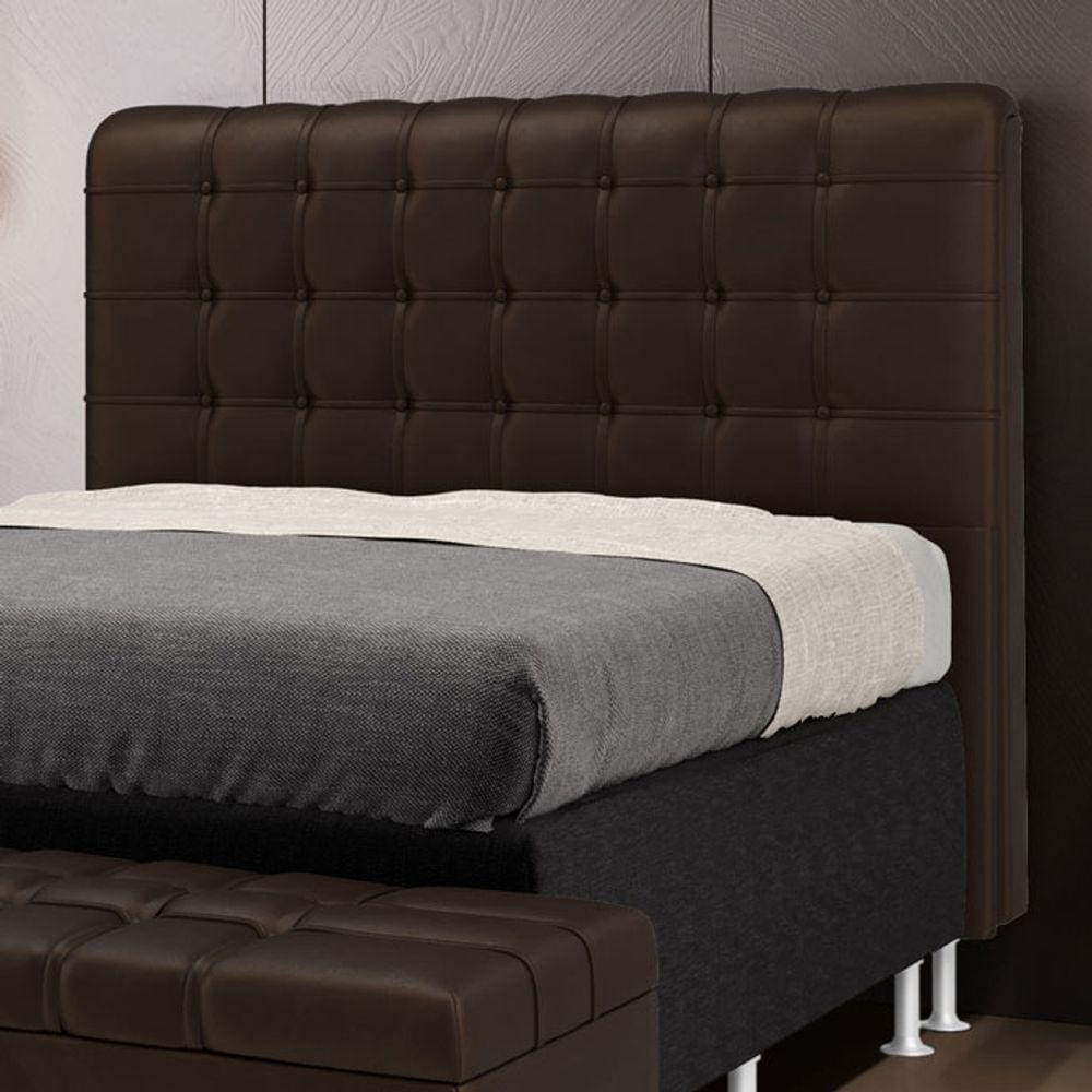 Cabeceira Rana 195 / N-027 Veludo Marrom Chocolate